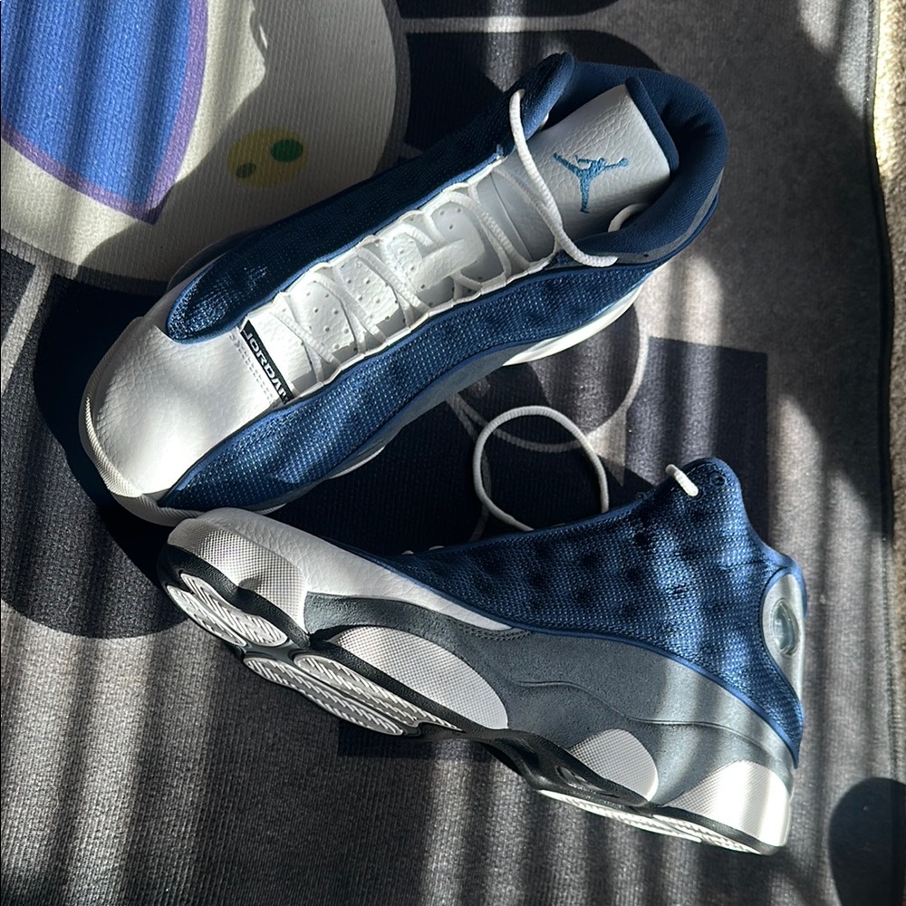 Air Jordan Blue and White Sneakers